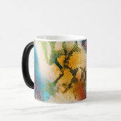 カラフルはスネークスキンパターンを抽出します モーフィングマグカップ (正面左)