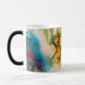 カラフルはスネークスキンパターンを抽出します モーフィングマグカップ (左)