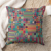 カラフルはタイルパターンデザインを抽出します クッション (ブランケット)