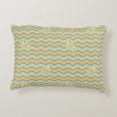 カラフルはパターン、波を抽出します アクセントクッション (裏面)