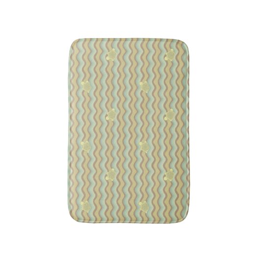 カラフルはパターン、波を抽出します バスマット (正面縦)