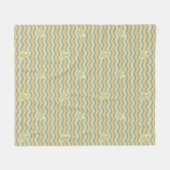 カラフルはパターン、波を抽出します フリースブランケット (正面(横))