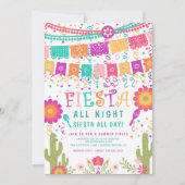 カラフルはフェスタの夏のパーティの招待状 招待状 (正面)
