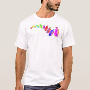 カラフルはペンギンのワイシャツを冷却します Tシャツ