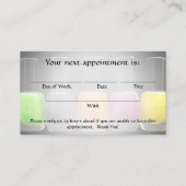 カラフルはボトル、ネイルサロンのアポイントメントを磨きます 予約カード (裏面)