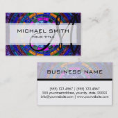 カラフルはモザイクカスタムのモノグラムを抽出します 名刺 (正面/裏面)