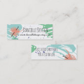 カラフルはヤーンのかぎ針編みホックの球を抽出します スキニー名刺 (正面/裏面)