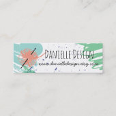 カラフルはヤーンのかぎ針編みホックの球を抽出します スキニー名刺 (正面)