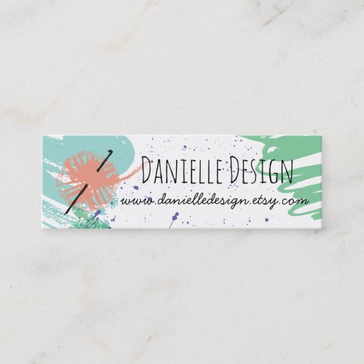 カラフルはヤーンのかぎ針編みホックの球を抽出します スキニー名刺 (正面)