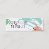 カラフルはヤーンのかぎ針編みホックの球を抽出します スキニー名刺 (裏面)