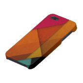 カラフルはレトロの芸術の線形幾何学的抽出します iPhoneケース (下部)