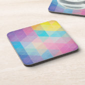 カラフルは三角形の背景を抽出します コースター (左側)