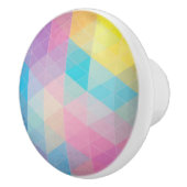 カラフルは三角形の背景を抽出します セラミックノブ (右)