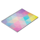 カラフルは三角形の背景を抽出します ノートブック (左側)