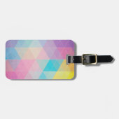 カラフルは三角形の背景を抽出します ラゲッジタグ (正面横)