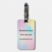 カラフルは三角形の背景を抽出します ラゲッジタグ (裏面縦)