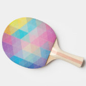 カラフルは三角形の背景を抽出します 卓球ラケット (横)