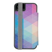 カラフルは三角形の背景を抽出します INCIPIO iPhoneウォレットケース (フォリオ裏面)