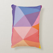 カラフルは三角形パターンを抽出します アクセントクッション (裏面(縦))