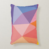 カラフルは三角形パターンを抽出します アクセントクッション (正面(垂直))
