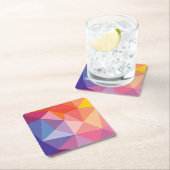 カラフルは三角形パターンを抽出します スクエアペーパーコースター (インサイチュ)