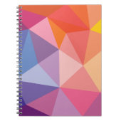 カラフルは三角形パターンを抽出します ノートブック (正面)