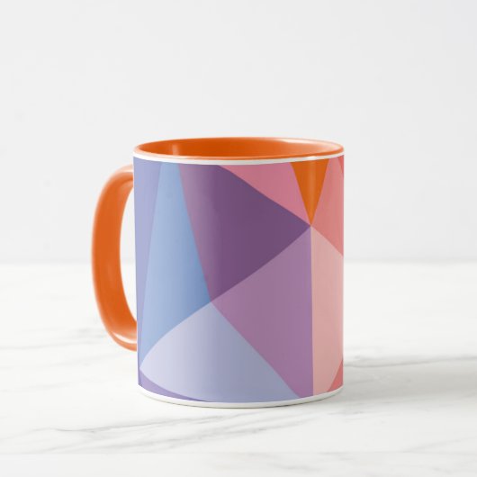 カラフルは三角形パターンを抽出します マグカップ (正面左)