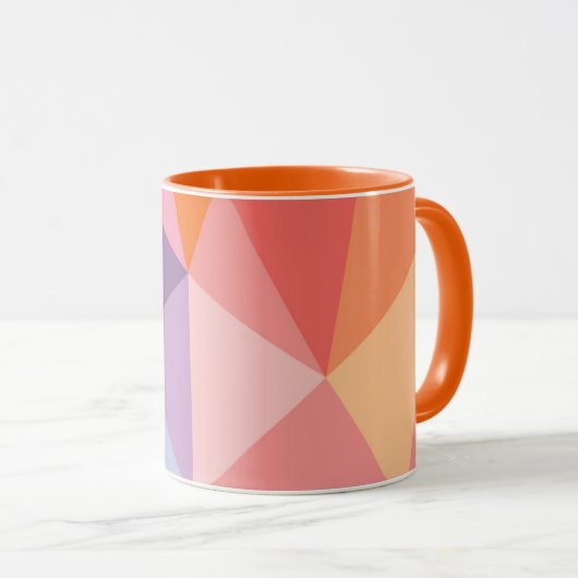 カラフルは三角形パターンを抽出します マグカップ (正面右)