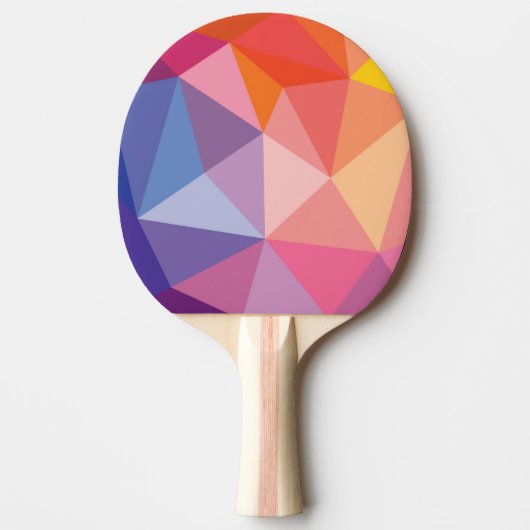 カラフルは三角形パターンを抽出します 卓球ラケット (正面)