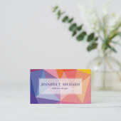 カラフルは三角形パターンを抽出します 名刺 (スタンド正面)