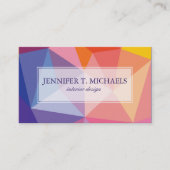 カラフルは三角形パターンを抽出します 名刺 (正面)