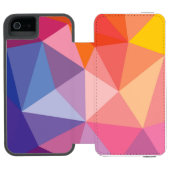 カラフルは三角形パターンを抽出します INCIPIO iPhoneウォレットケース (フォリオ Open)