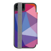 カラフルは三角形パターンを抽出します INCIPIO iPhoneウォレットケース (フォリオ裏面)