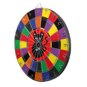 カラフルは中心にあなた自身のイメージを加えます ダーツボード (正面右)