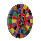 カラフルは中心にあなた自身のイメージを加えます ダーツボード (正面左)