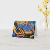 カラフルは元の芸術のメッセージカードを消します カード (黄色い花)