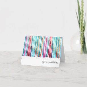 カラフルは問題Notecard縞で飾ります カード