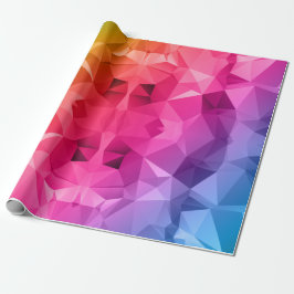 カラフルは多角形/低く多芸術を抽出します ラッピングペーパー