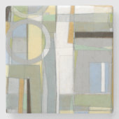 カラフルは幾何学的な形を抽出します ストーンコースター (正面)