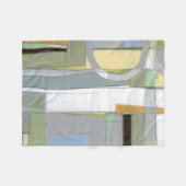 カラフルは幾何学的な形を抽出します フリースブランケット (正面(横))