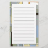 カラフルは幾何学的な形を抽出します 便箋 (正面)