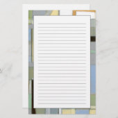 カラフルは幾何学的な形を抽出します 便箋 (正面/裏面)