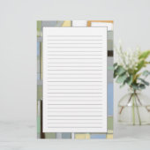 カラフルは幾何学的な形を抽出します 便箋 (スタンド正面)