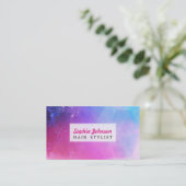 カラフルは幾何学的な空の銀河系を抽出します 名刺 (スタンド正面)