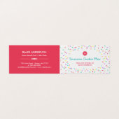 カラフルは手製のクッキーの組合せを振りかけます 名刺 (外部フラット)