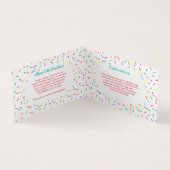 カラフルは手製のクッキーの組合せを振りかけます 名刺 (内部)