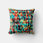 カラフルは明るい要素のデザインを抽出します クッション (正面)