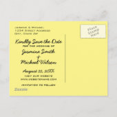 カラフルは景色-保存の日付の郵便はがき--を抽出します 案内ポストカード (裏面)