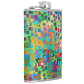 カラフルは正方形とのデジタル芸術を抽出します フラスク (右)