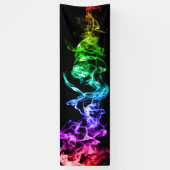 カラフルは煙-暗闇の虹--を抽出します 横断幕 (縦)